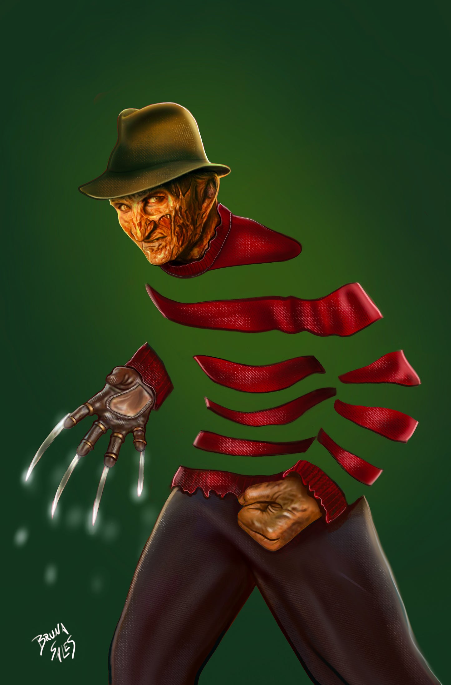 Blaze Ink & Knuckle Green Negative Space Magma FOIL