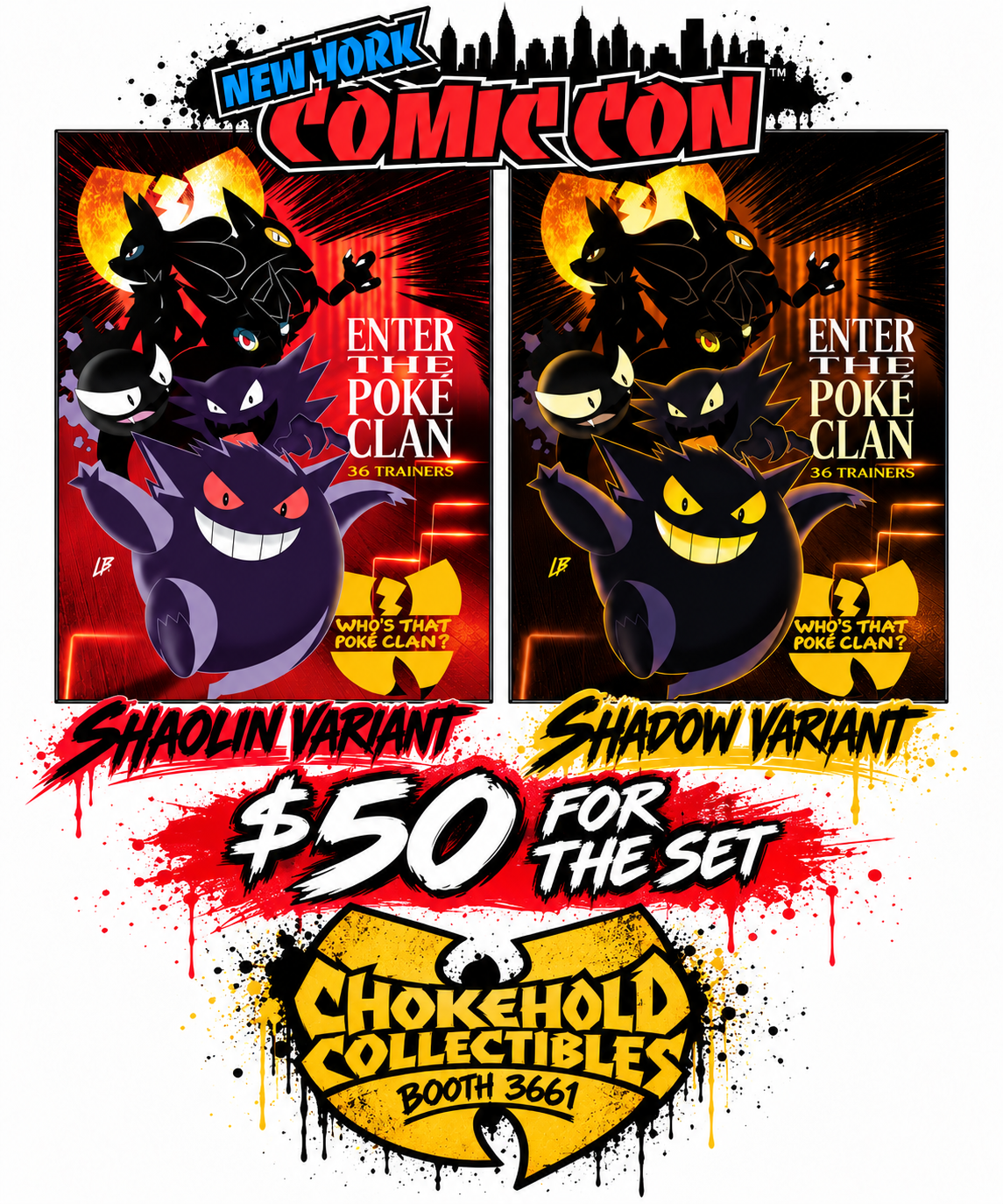 NYCC: Poke Clan Shaolin and Shadow (Foil) Set LTD 50